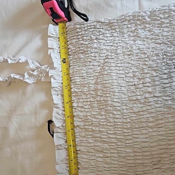 🩴White Spaghetti Stap Crop Top Size L - Picture 5 of 6